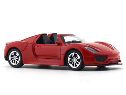 Road Burner 1:36 Red Die-Cast Sports Car with Pull-Back Action & Opening Doors
