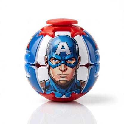 Superhero Fingertip Spinning Fidget Ball – Push Button Sensory Toy (1 Random Piece)