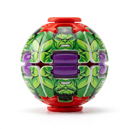 Superhero Fingertip Spinning Fidget Ball – Push Button Sensory Toy (1 Random Piece)