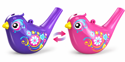 Hola Magic Colour-Changing Bird Whistle Toy Purple | Water Songbird Sound Whistle with Lanyard Loop for Kids (36M+)