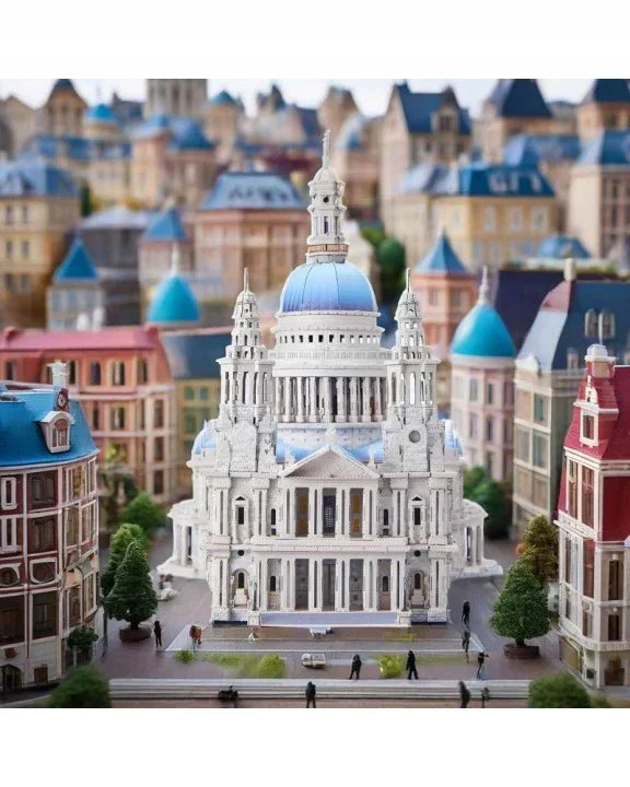 Piececool 3D Metal Puzzle St. Paul’s Cathedral Landmark Model – 639 Pieces – Difficulty Level 4 – Stainless Steel DIY Model Kit-Age 16+