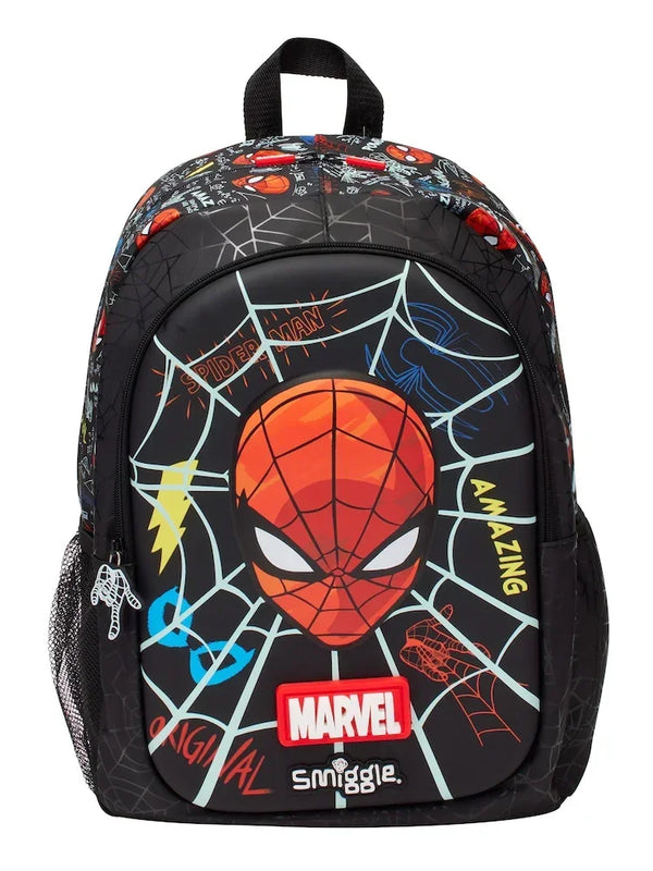 Smiggle School Bag : Spider-Man Colorful & Stylish 16 Inch Backpack for Kids - Jaiman Toys