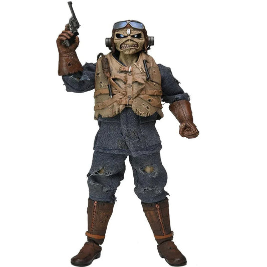 NECA Iron Maiden Aces High Eddie 8" Clothed Action Figure – Battle of Britain Edition - Jaiman Toys