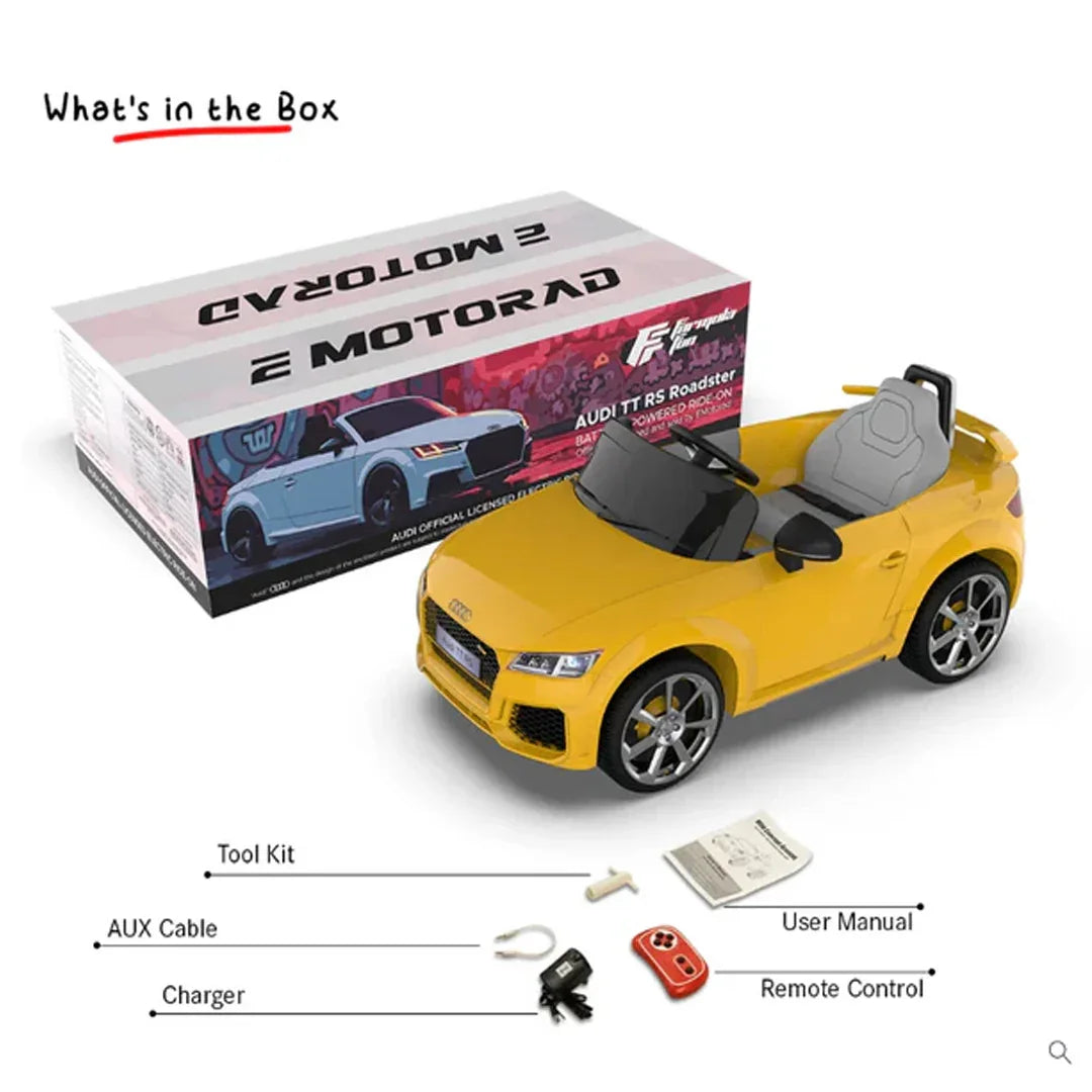 EMotorad Formula Fun AUDI TT RS Remote Control Toy Car – High-Speed Racing Model - Yellow