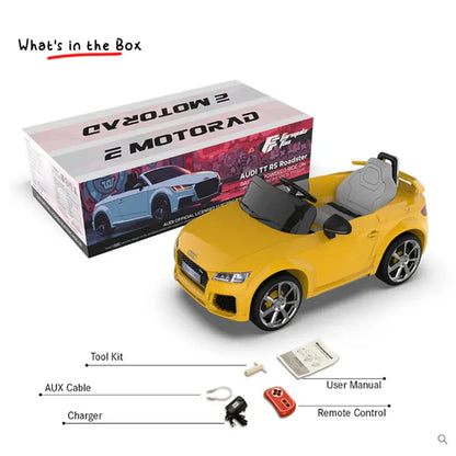 EMotorad Formula Fun AUDI TT RS Remote Control Toy Car – High-Speed Racing Model - Yellow