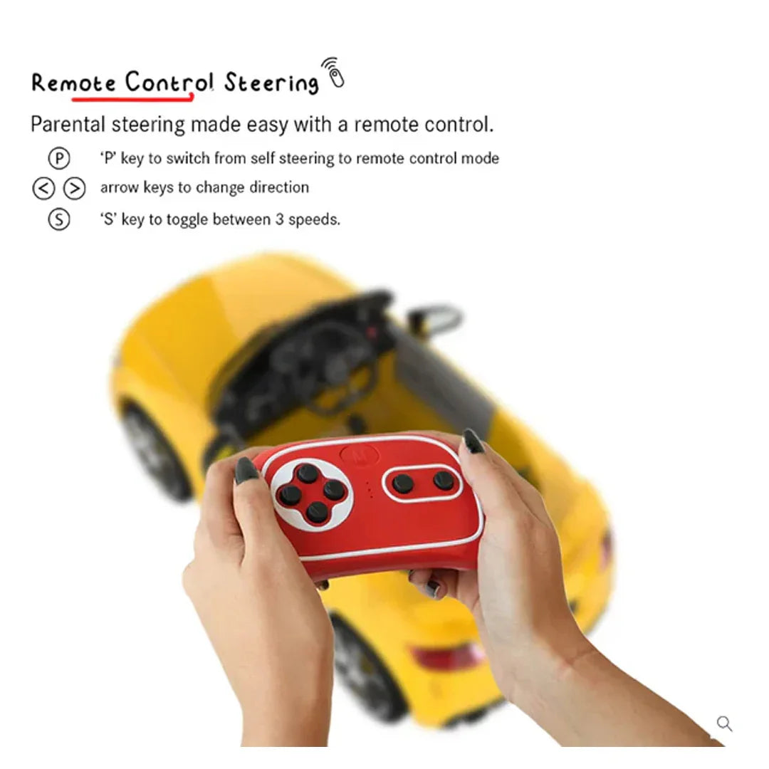 EMotorad Formula Fun AUDI TT RS Remote Control Toy Car – High-Speed Racing Model - Yellow