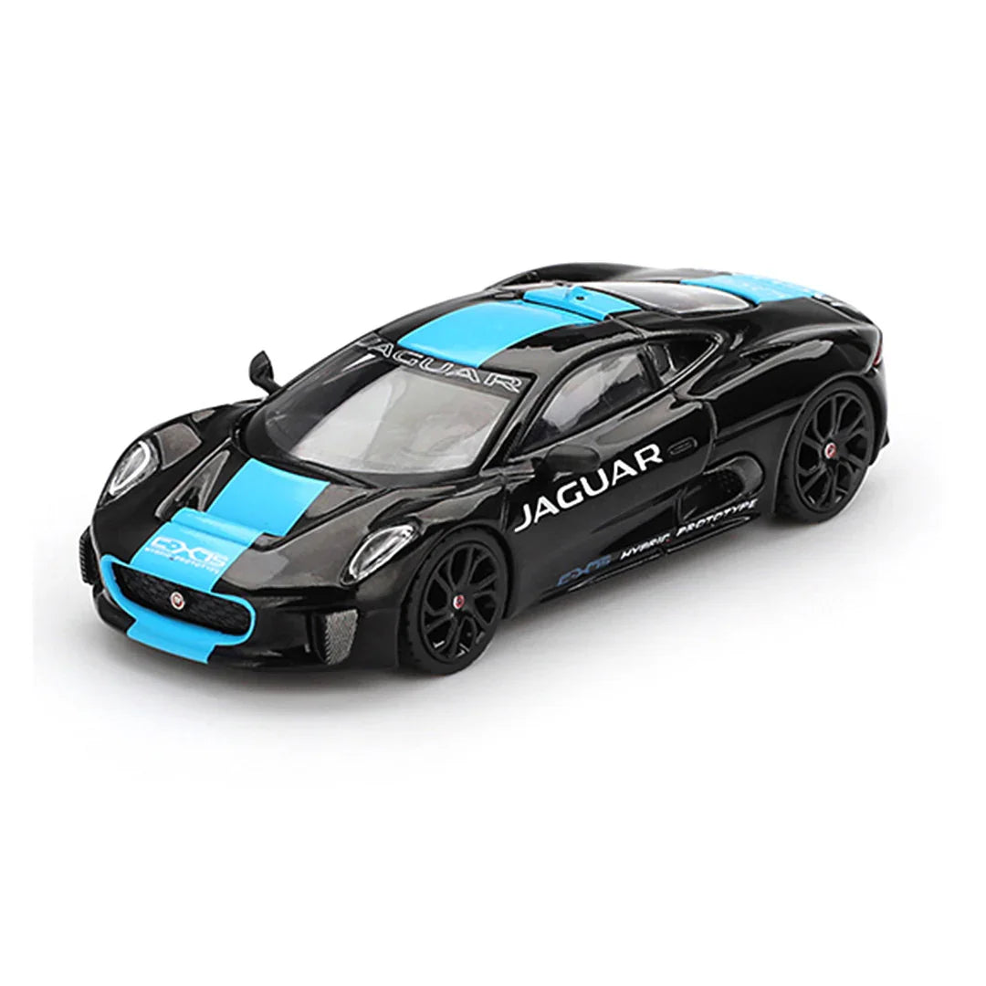 Mini GT 1:64 Jaguar C-X75 Black LHD Diecast Scale Model Car