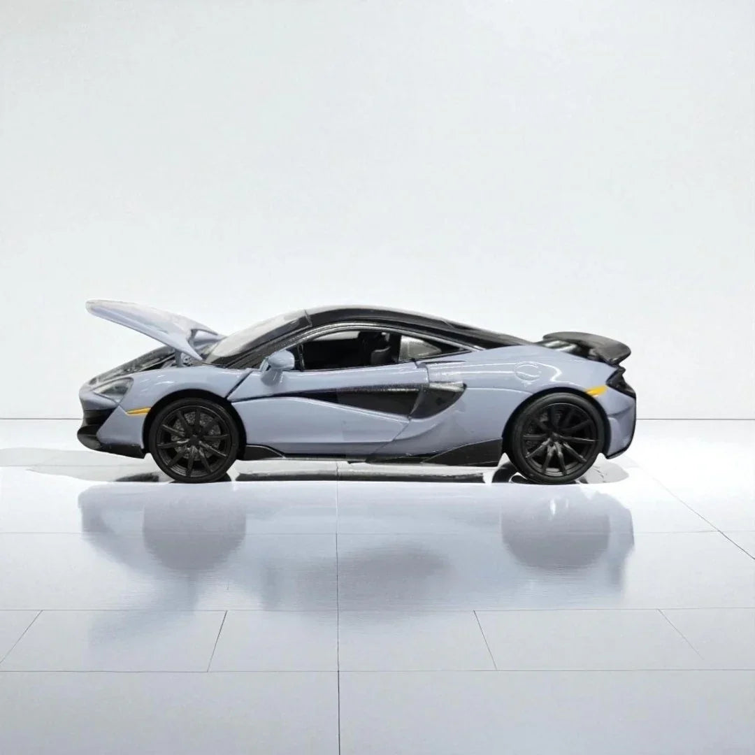 RMZ Hobby 1:32 McLaren 600LT Die-Cast Model Car – State Grey with Openable Doors, Light & Sound (664994) - Jaiman Toys