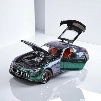 Joy Junction 1:24 Mercedes AMG Die-Cast Car Model – Chameleon Metallic Finish | Openable Doors, Pull-Back Action, Lights & Sound (JJ271) - Jaiman Toys