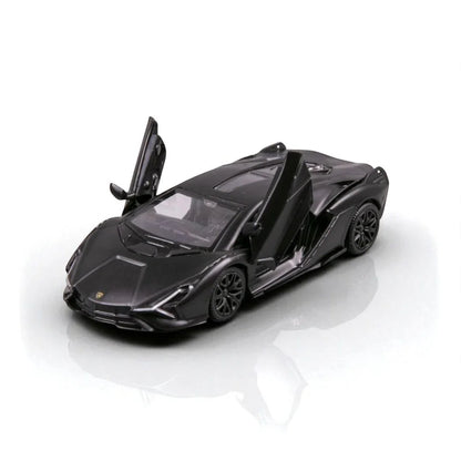 RMZ Hobby 1:32 Lamborghini Sian SKP 37 Die-Cast Model Car – Black with Openable Doors, Light & Sound (664986) - Jaiman Toys