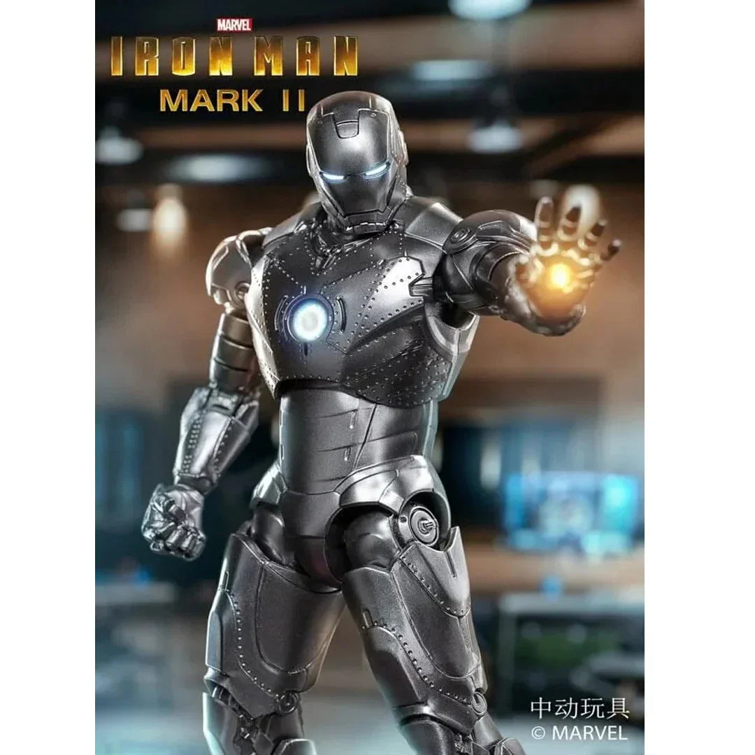 ZD Toys Ultimate Action Figure – Iron Man Mark II (1:10 Scale Collectible with Light-Up Arc Reactor) - Jaiman Toys