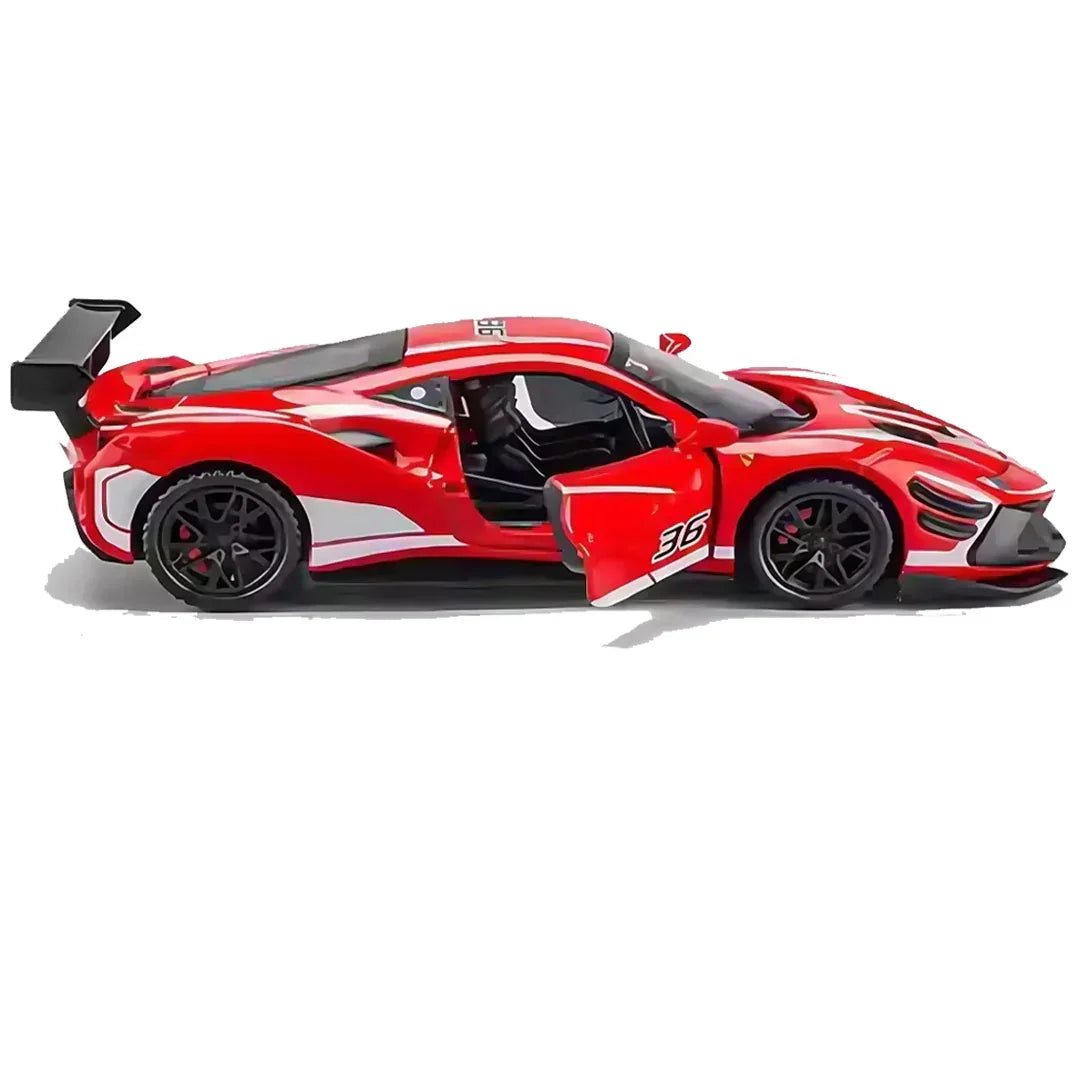 Ferrari Collection 1:32 Die-Cast Toy Cars with Sound, Light & Display Base – Pull Back Model Car Gifts for Kids - Jaiman Toys