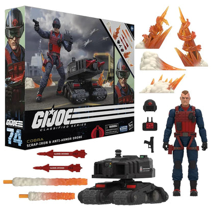 G.I. Joe Classified Series #74 Scrap-Iron & Anti-Armor Drone 6-Inch Action Figure Set with 11 Accessories - Jaiman Toys