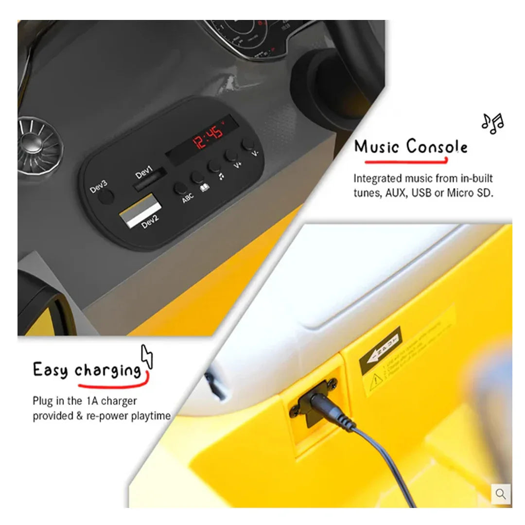 EMotorad Formula Fun AUDI TT RS Remote Control Toy Car – High-Speed Racing Model - Yellow