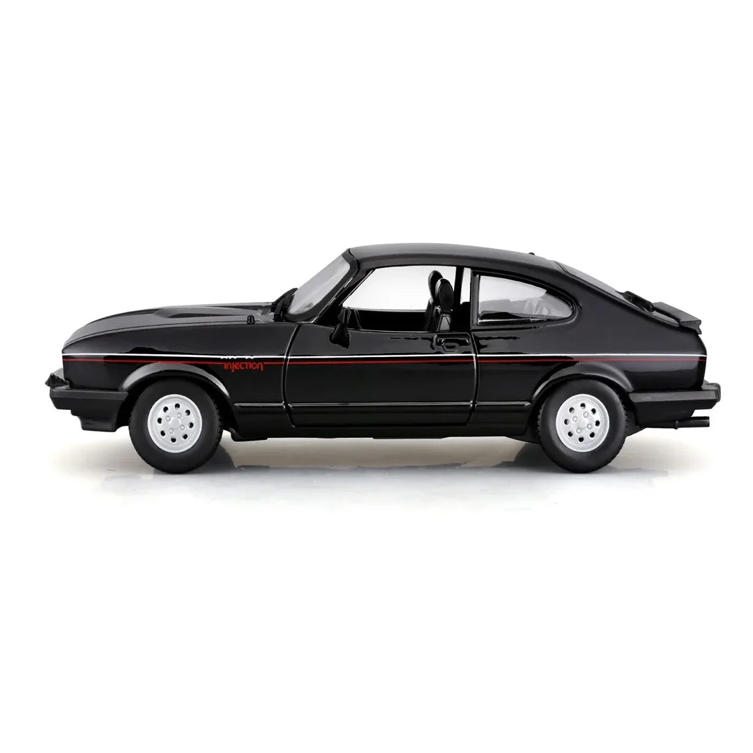 Bburago 1:24 Scale 1982 Ford Capri GT Diecast Model – Black Collectible Car