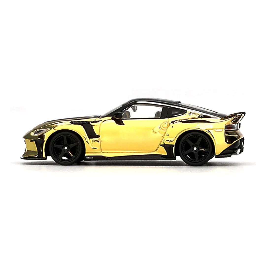 Mini GT 1:64 Nissan Z Veliside FFZ400 – Gold Chrome Diecast Model Car - Jaiman Toys