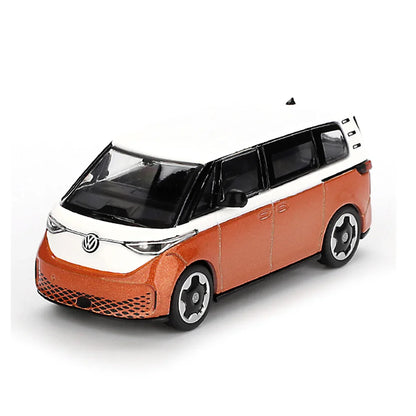 Mini GT 1:64 Volkswagen ID.Buzz Candy White Energetic Orange RHD – Diecast Model Car