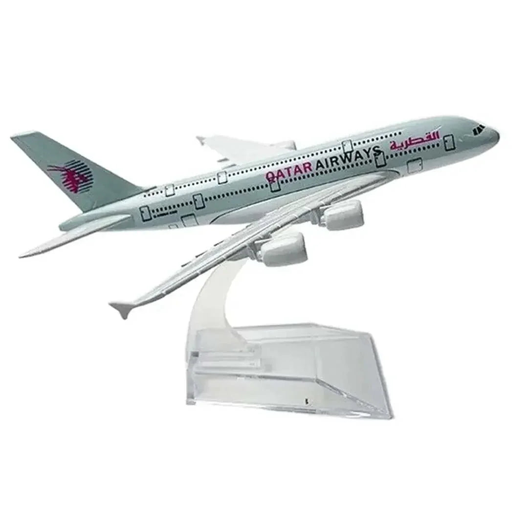 Collectible 1:400 Scale Aircraft Models Airplane - Qatar Airways Airbus A380 (16 cm) - Jaiman Toys