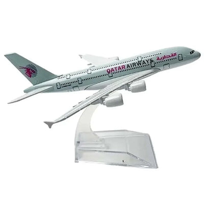 Collectible 1:400 Scale Aircraft Models Airplane - Qatar Airways Airbus A380 (16 cm) - Jaiman Toys