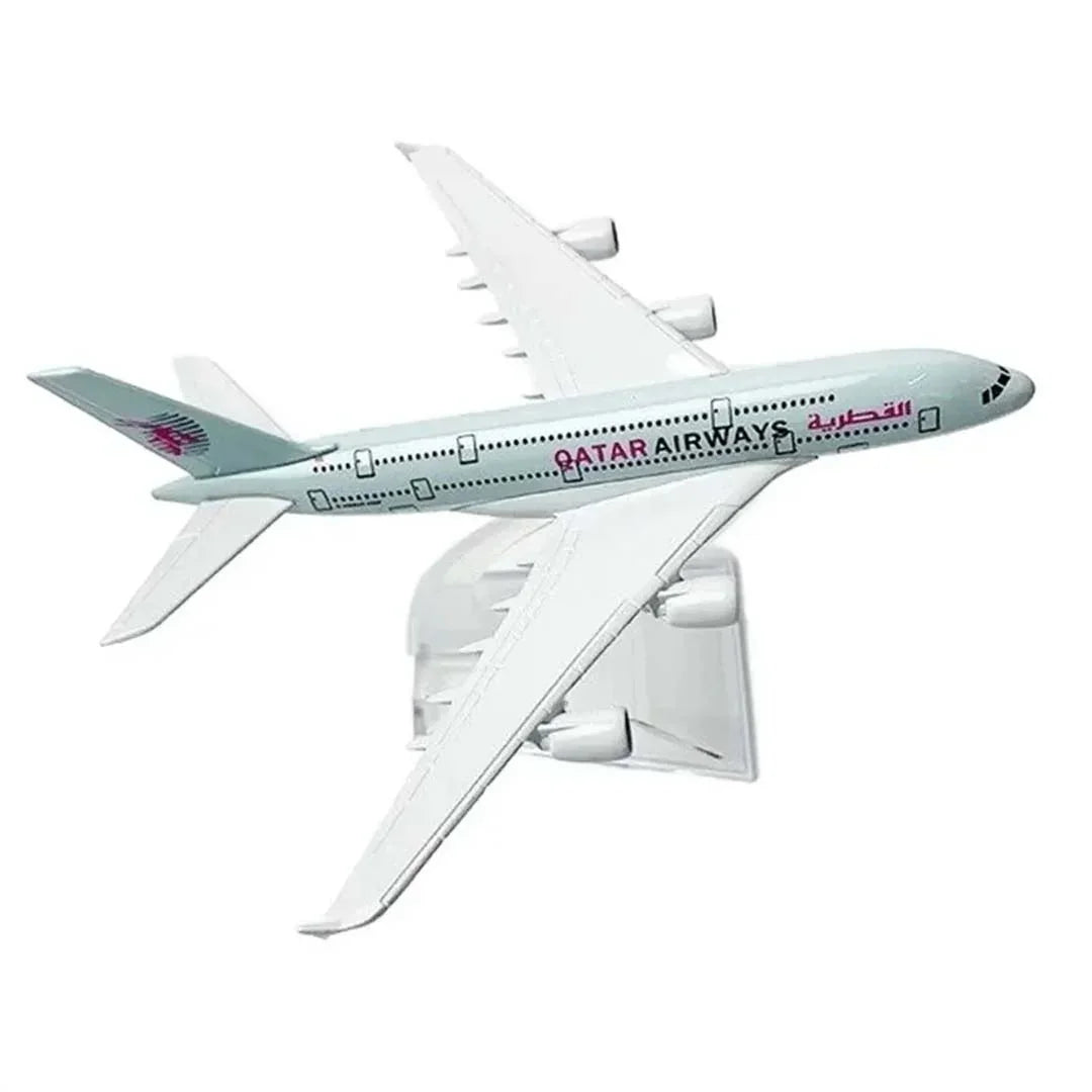 Collectible 1:400 Scale Aircraft Models Airplane - Qatar Airways Airbus A380 (16 cm) - Jaiman Toys