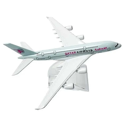 Collectible 1:400 Scale Aircraft Models Airplane - Qatar Airways Airbus A380 (16 cm) - Jaiman Toys