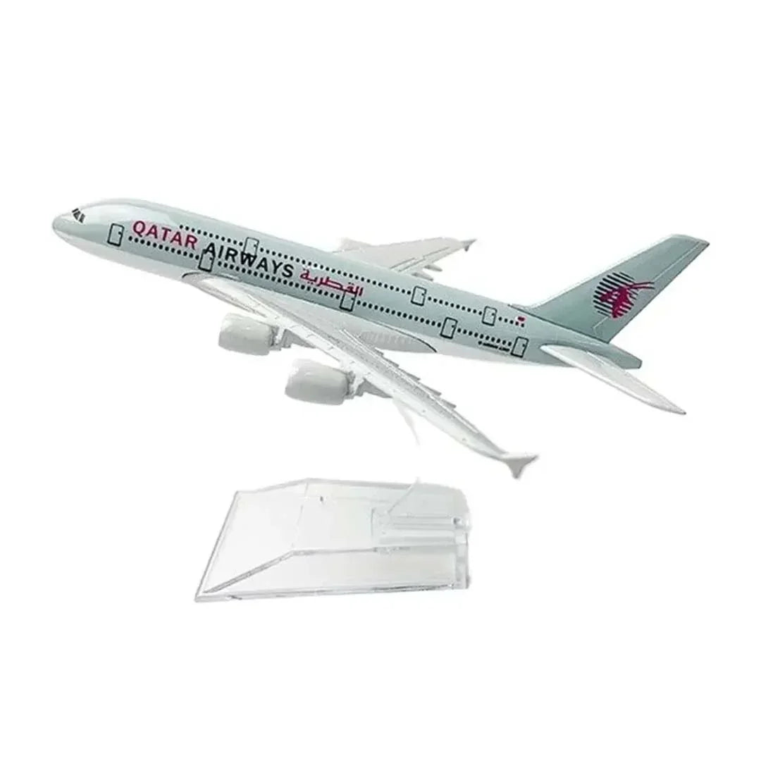 Collectible 1:400 Scale Aircraft Models Airplane - Qatar Airways Airbus A380 (16 cm) - Jaiman Toys