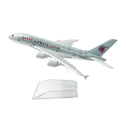 Collectible 1:400 Scale Aircraft Models Airplane - Qatar Airways Airbus A380 (16 cm) - Jaiman Toys