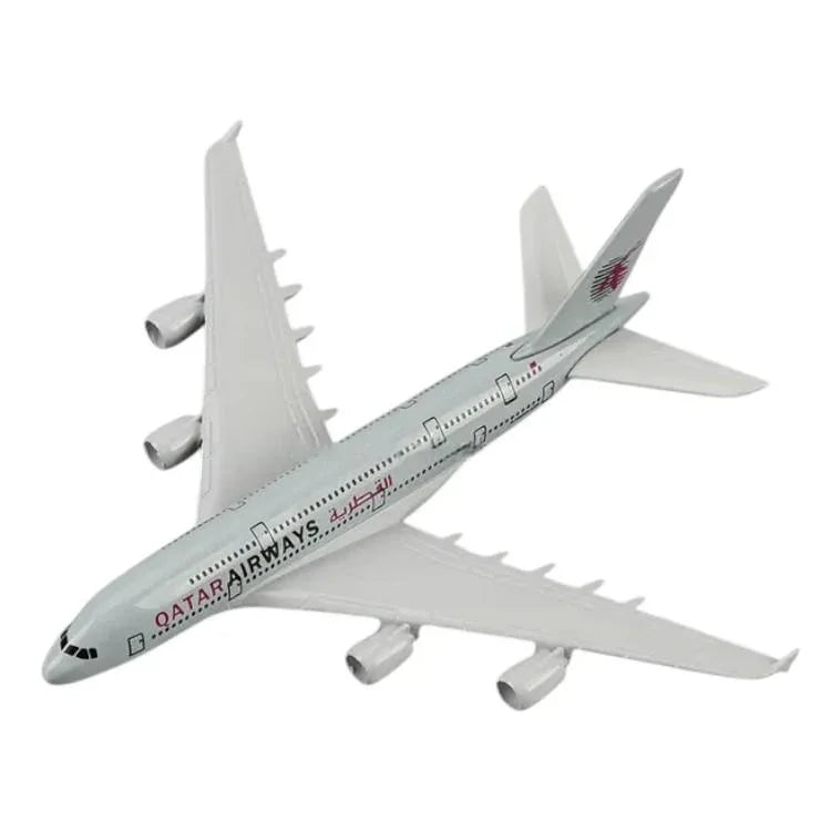 Collectible 1:400 Scale Aircraft Models Airplane - Qatar Airways Airbus A380 (16 cm) - Jaiman Toys