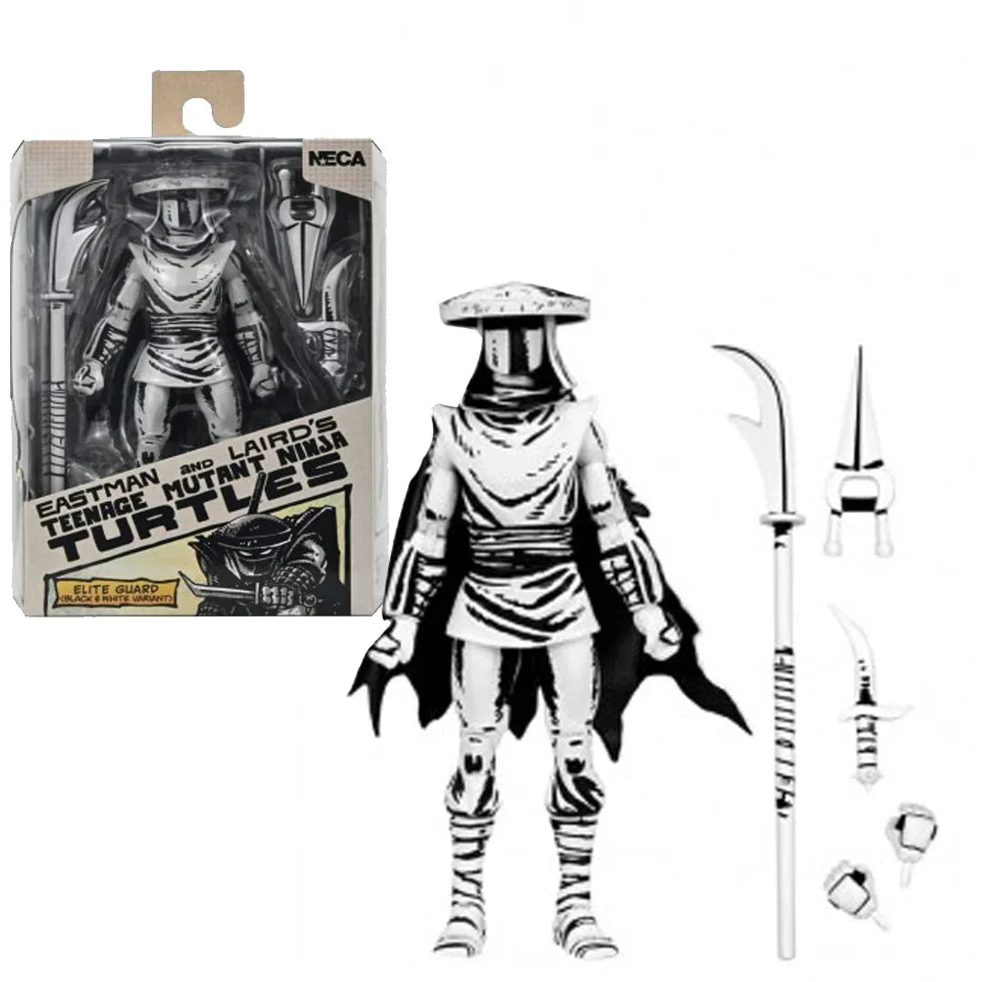 NECA TMNT Elite Foot Ninja Guard Black & White Action Figure - Jaiman Toys