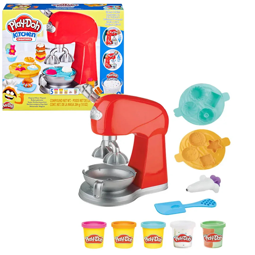 Play-Doh Kitchen Creations Magical Mixer Playset – Toy Mixer with Kitchen Accessories, Arts & Crafts Dough Set for Kids 3+ - Jaiman Toys