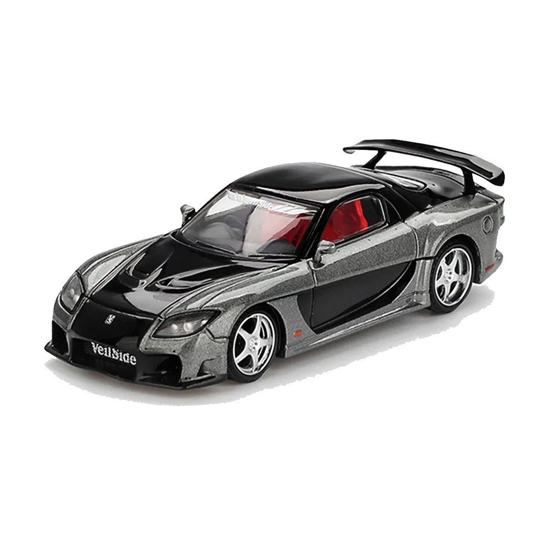 Mini GT 1:64 Mazda RX-7 VeilSide Fortune Grey RHD – Diecast Collectible Model Car