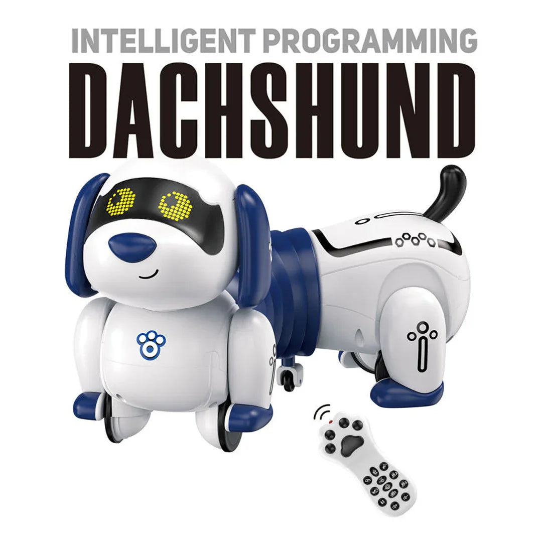 Elegant RC Intelligent Dachshund Robot Dog – Programmable, Touch-Activated with Music - Jaiman Toys
