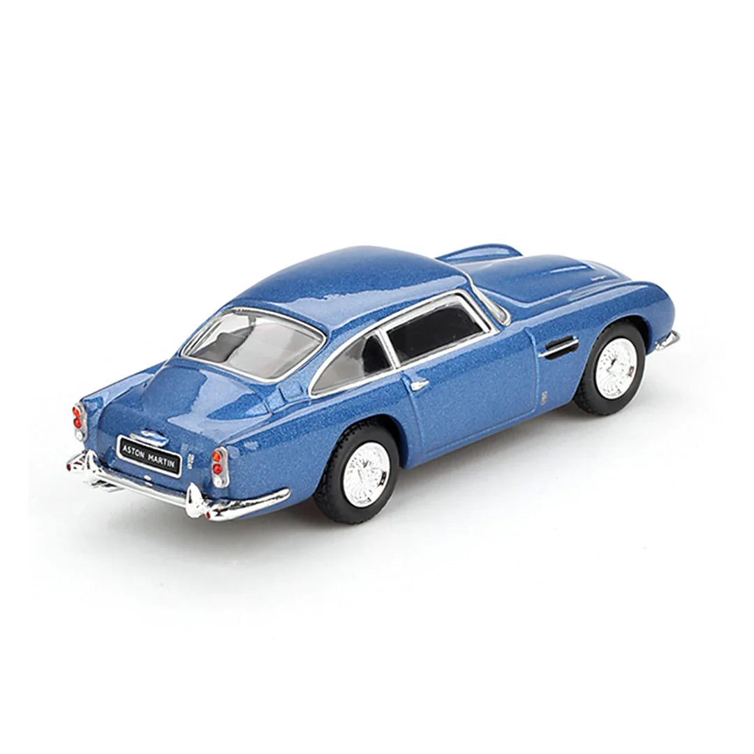 Mini GT 1:64 Aston Martin DB5 Sierra Blue RHD Diecast Scale Model Car