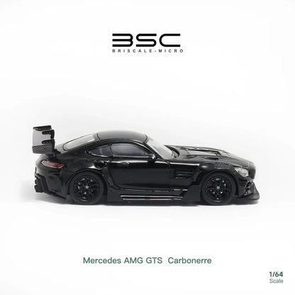 BSC 1:64 Mercedes-Benz AMG GTS Carbonerre – Diecast Collectible Car Model - Black - Jaiman Toys