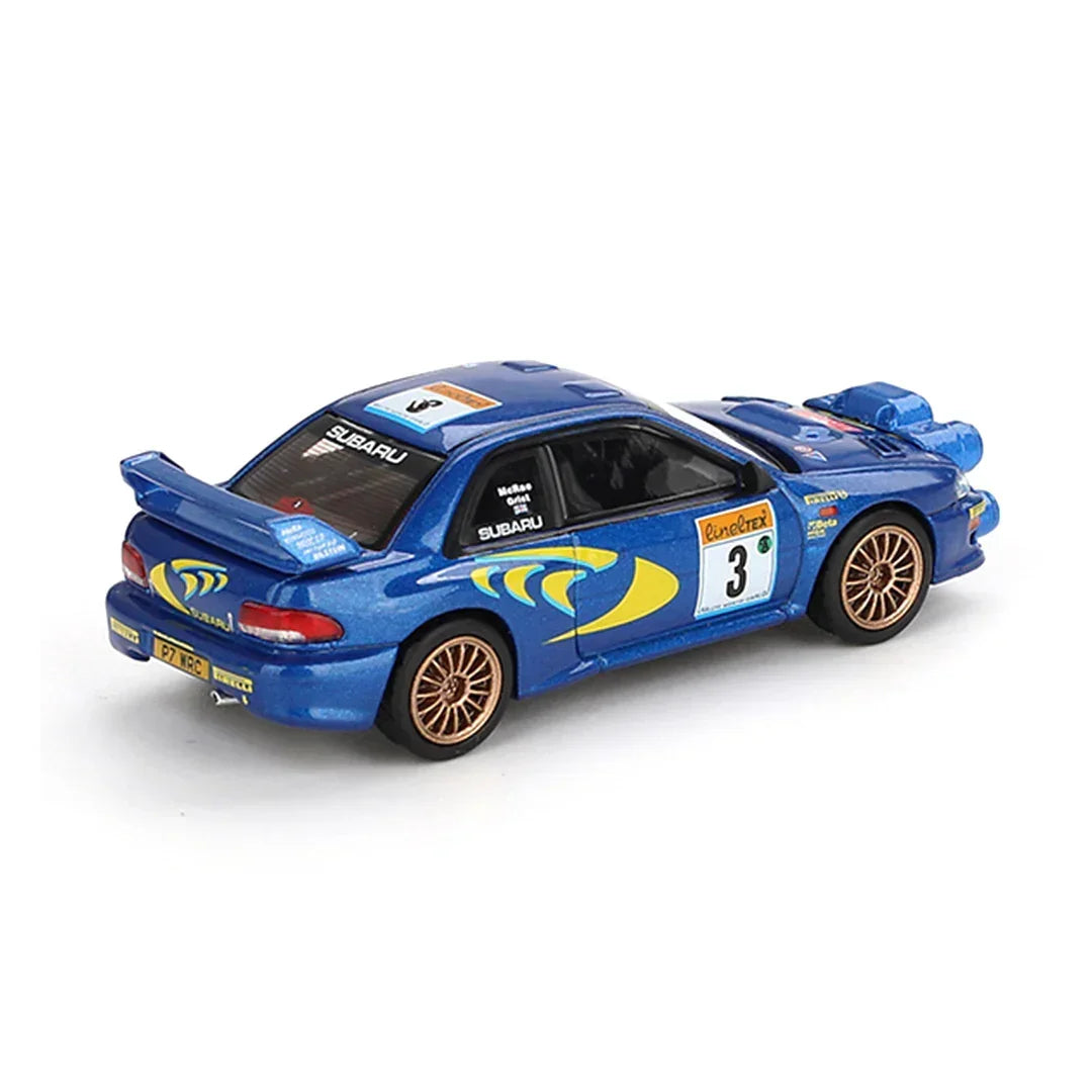 Mini GT 1:64 Racing Duo – Subaru Impreza WRC98 #3 – 1998 Rally Monte Carlo 3rd Place Blue &  Mercedes-Benz 190E 2.5-16 Evolution II Astral Silver Diecast Models