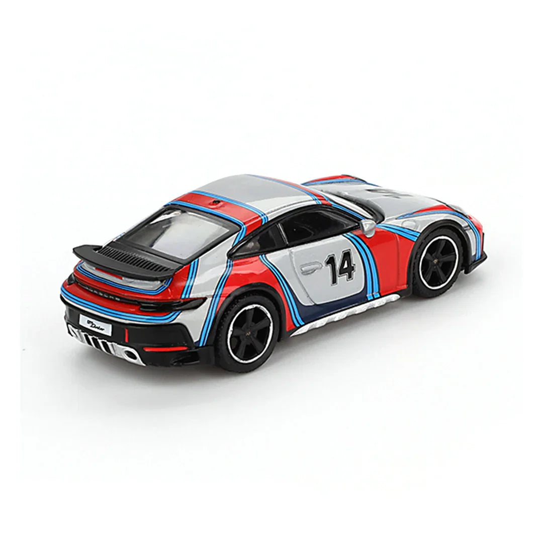 Mini GT 1:64 Porsche 911 Dakar “Rally 1978” – Ice Gray Metallic Diecast Model - Jaiman Toys