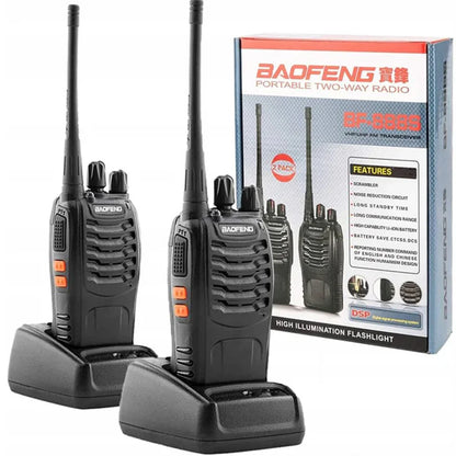Baofeng BF-888S Walkie Talkie | Compact Long-Range Two-Way Radio | Rechargeable Handheld Communication with Charger | Ideal for Security, Events, Travel & Outdoor Use