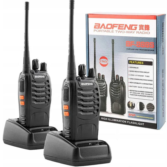 Baofeng BF-888S Walkie Talkie | Compact Long-Range Two-Way Radio | Rechargeable Handheld Communication with Charger | Ideal for Security, Events, Travel & Outdoor Use