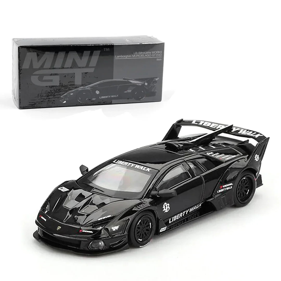 Mini GT 1:64 BMW Z8 007 “The World Is Not Enough” (Blister) + Lamborghini Murcielago GT Evo Black – Set of 2 Diecast Cars