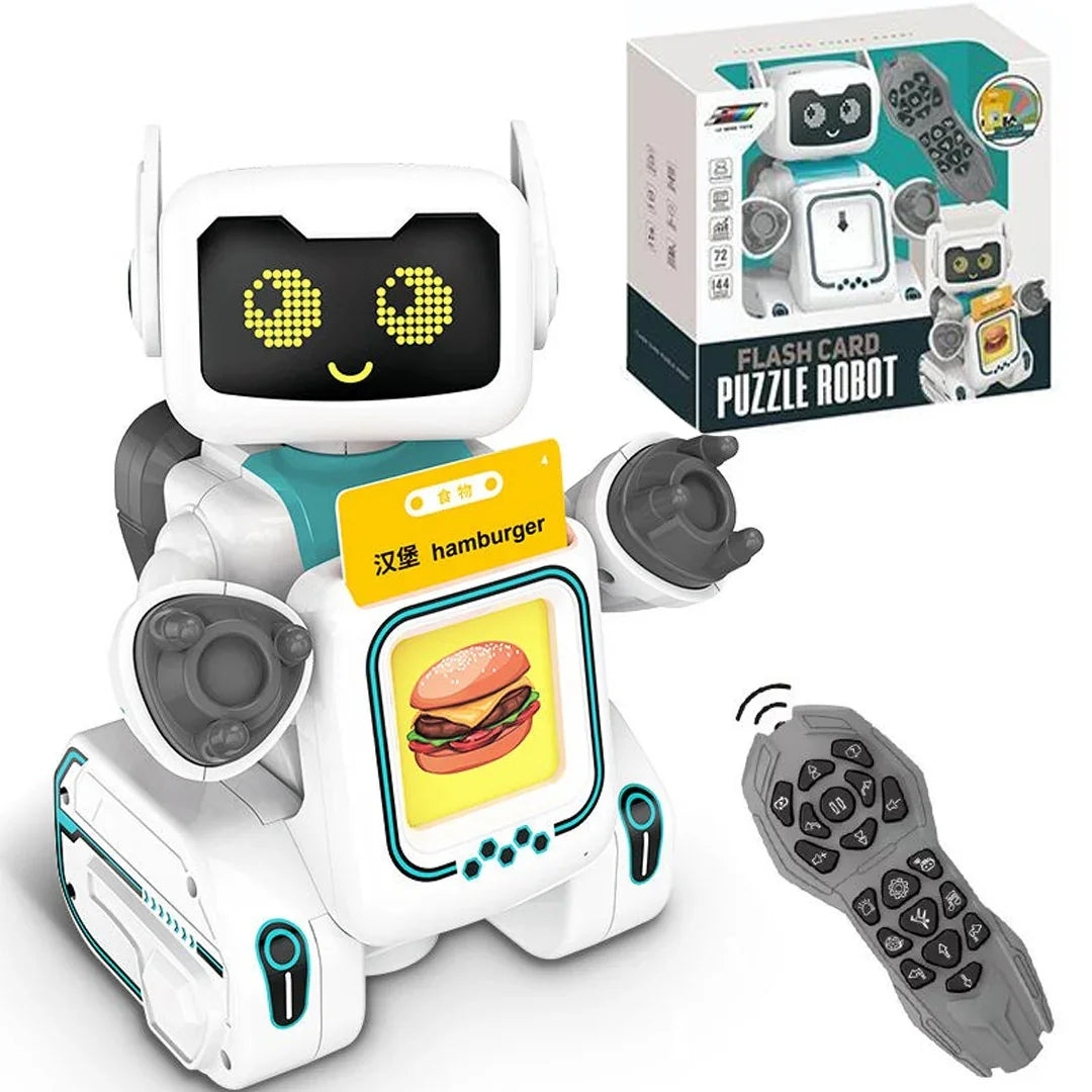 Flash Card Puzzle Robot – 72 Cards & 144 Learning Topics for Kids - Jaiman Toys