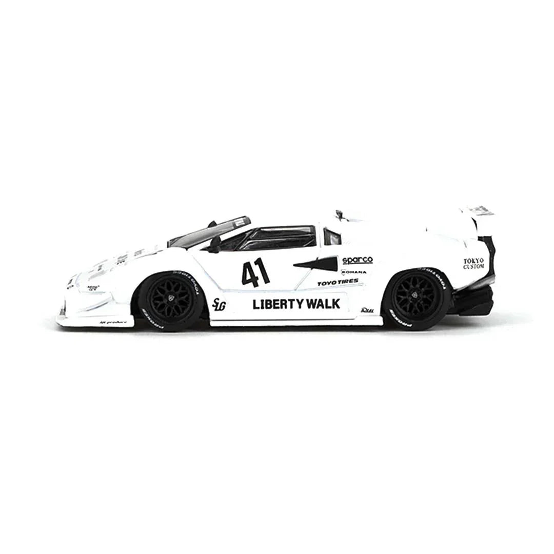 MINI GT Lamborghini Countach LB-Works – 2024 Tokyo Auto Salon Edition | White Diecast Model | 1:64 Scale - Jaiman Toys
