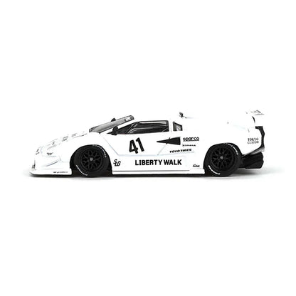 MINI GT Lamborghini Countach LB-Works – 2024 Tokyo Auto Salon Edition | White Diecast Model | 1:64 Scale - Jaiman Toys