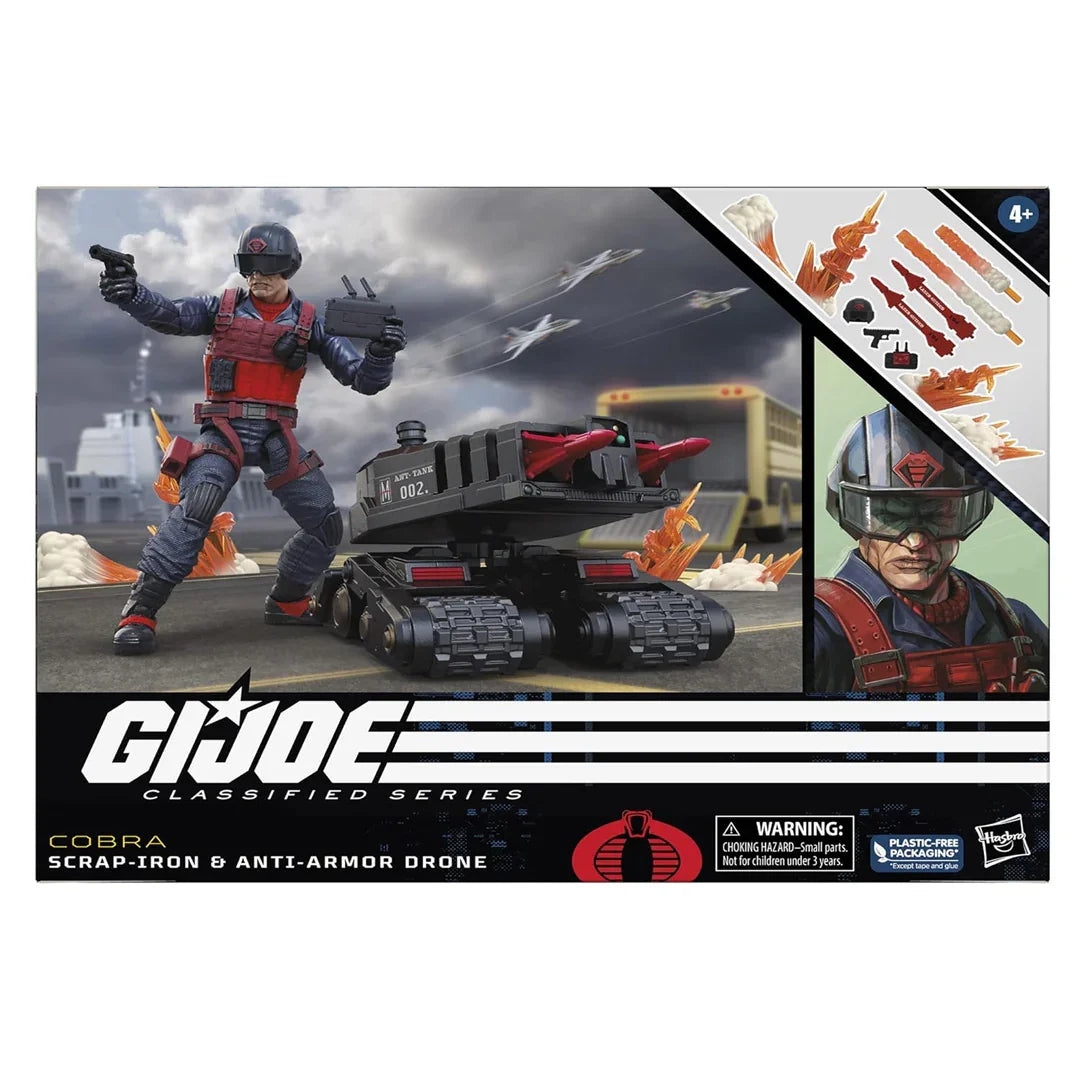 G.I. Joe Classified Series #74 Scrap-Iron & Anti-Armor Drone 6-Inch Action Figure Set with 11 Accessories - Jaiman Toys