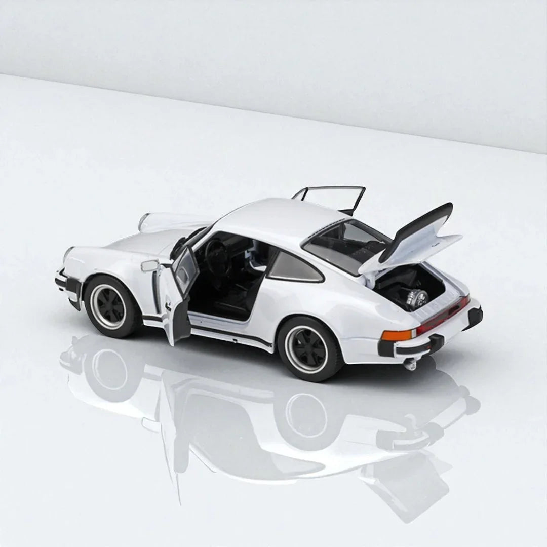 Welly 1:24 PORSCHE 911 TURBO DIECAST CAR MODEL -WHITE WITH OPENABLE DOOR (24043) - Jaiman Toys