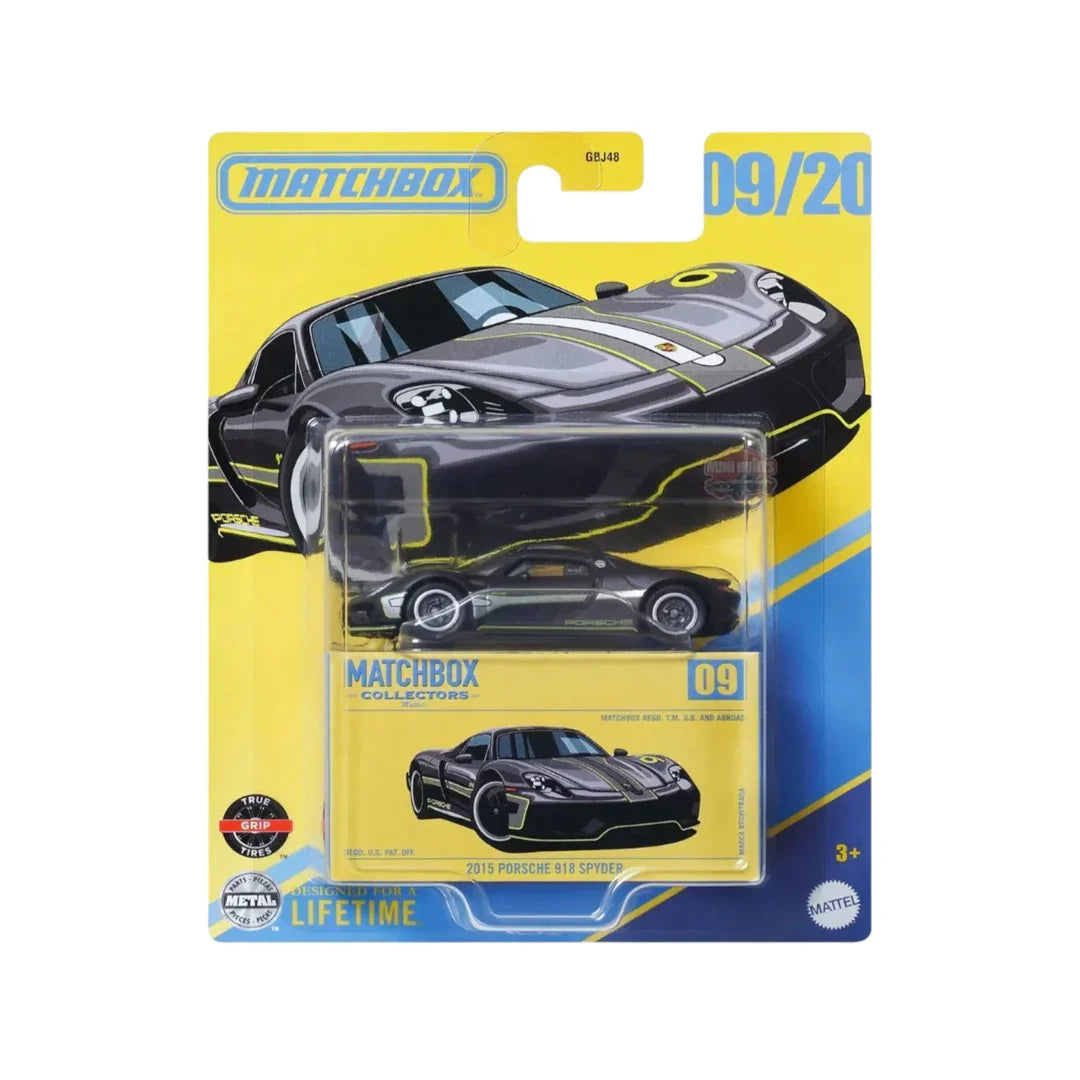 Matchbox Collectors 2015 Porsche 918 Spyder – 1:64 Scale Die-Cast (09/20) - Jaiman Toys