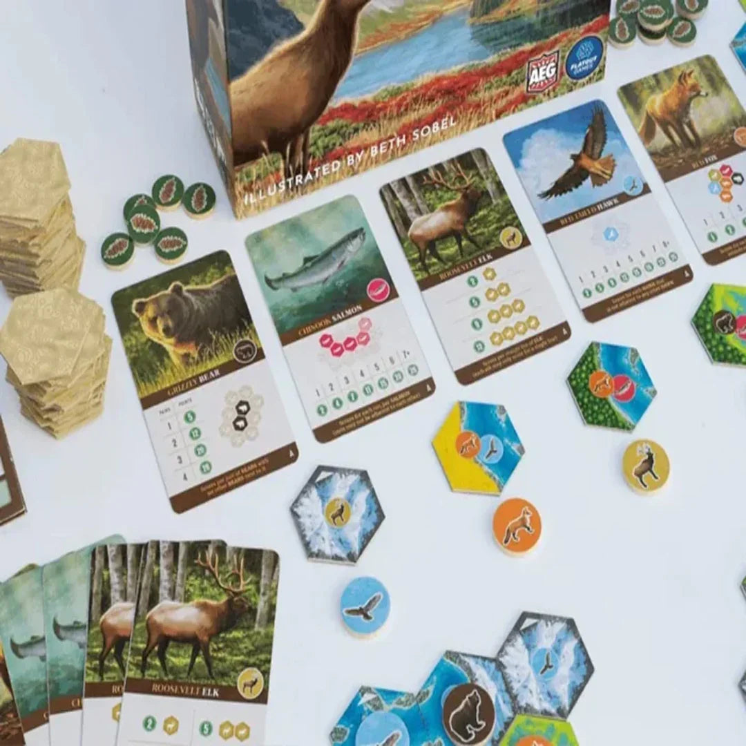 Cascadia Board Game | Nature & Strategy Puzzle Game | 1–4 Players | 30–60 Min | Ages 10+ - Jaiman Toys