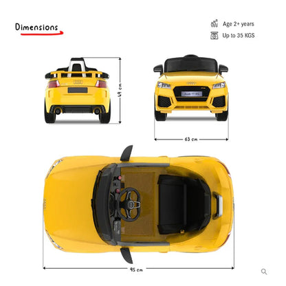 EMotorad Formula Fun AUDI TT RS Remote Control Toy Car – High-Speed Racing Model - Yellow