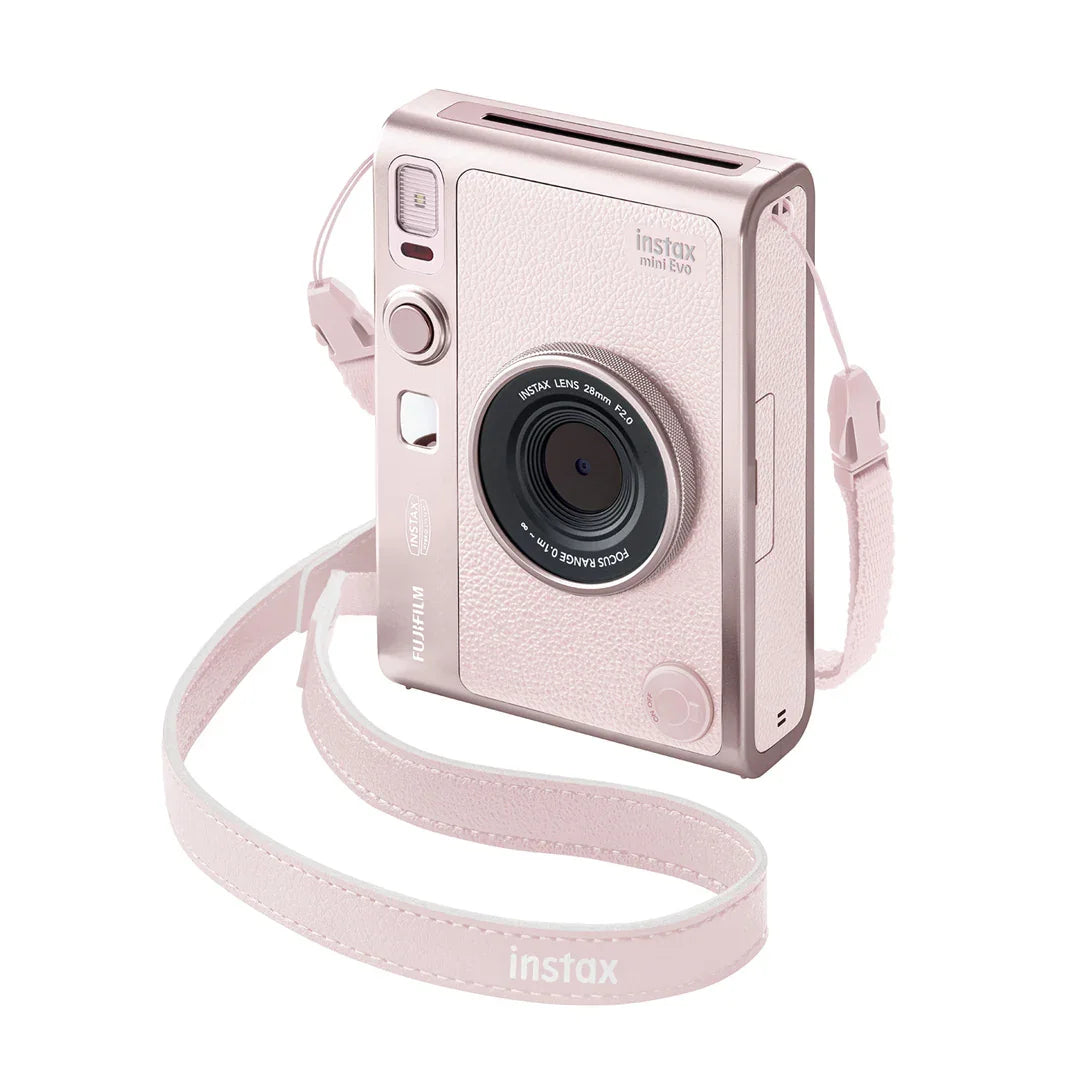 Fujifilm Instax Mini Evo Hybrid Camera Premium Edition with 20 Shots – Gentle Rose