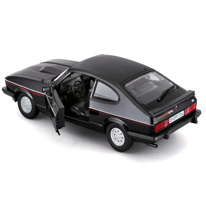 Bburago 1:24 Scale 1982 Ford Capri GT Diecast Model – Black Collectible Car