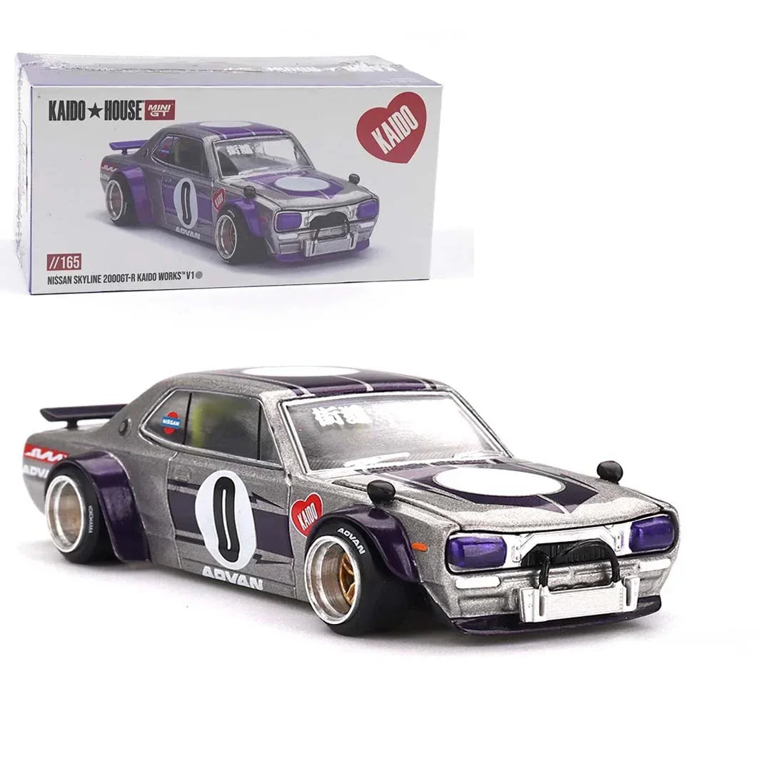 Mini GT 1/64 Nissan Skyline GT-R 2000GT-R (KPGC10) Kaido Works V1 Diecast Scale Model Car - Jaiman Toys
